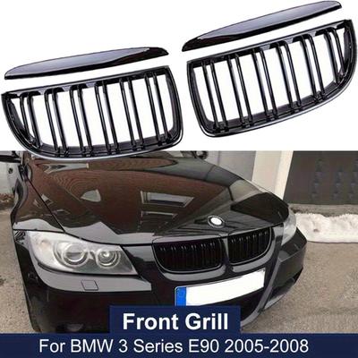 1 pár vysoce kvalitních předních masek ledvinek mřížky kapoty double line lamela pro BMW řady 3 E90 E91 320i 323i 328i 335i