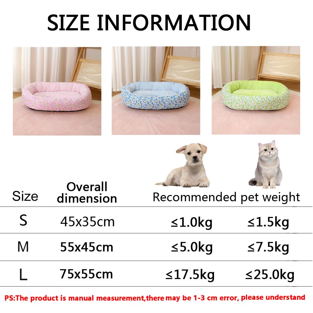 Autumn Elastic Small Dog Bed House Soft Floral Print Soft Cat Bed for Puppy Sleeping Sofa Bed Cute Cat Bed Nest Accessorie