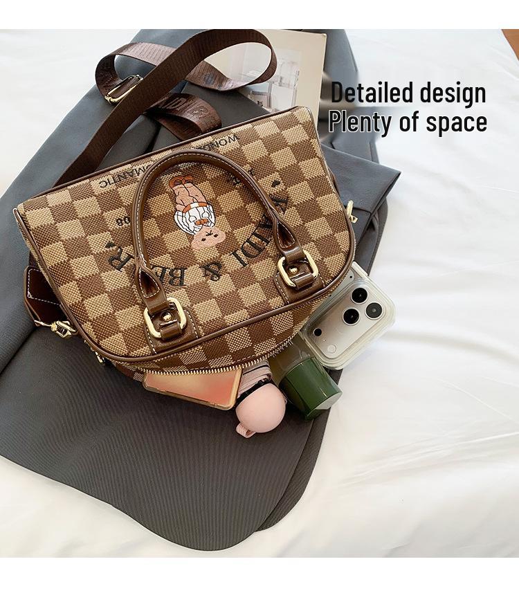 2026 Hello Kitty Color Block Handbag – Stylish Crossbody & Single Shoulder Bag for Women