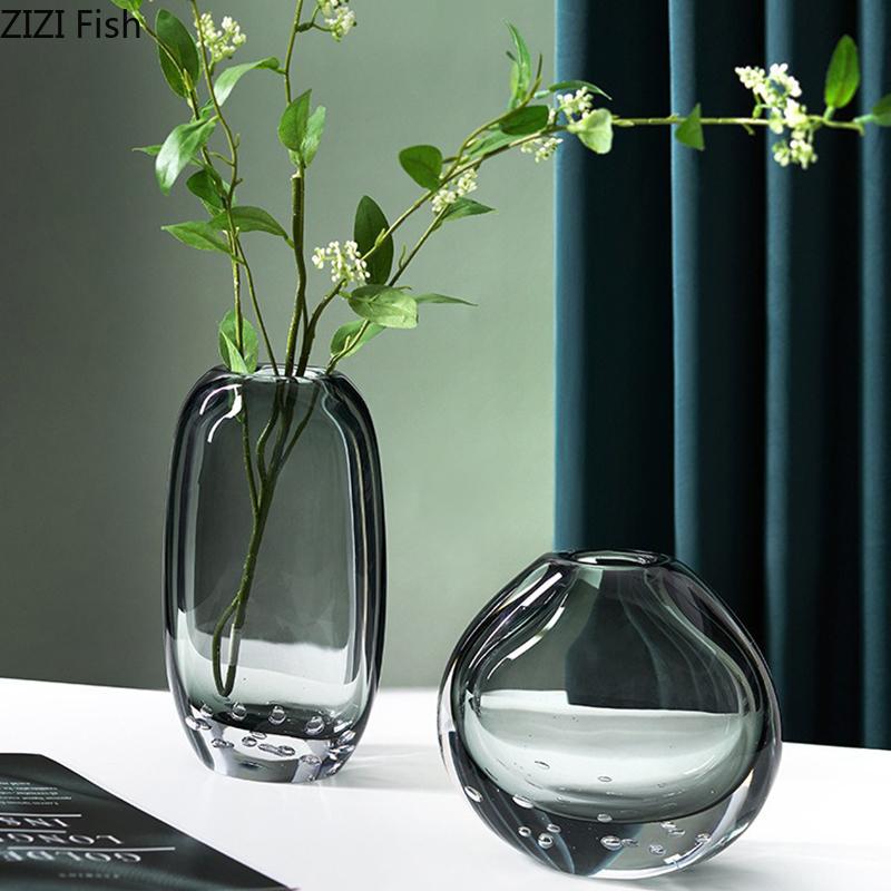 Delicate Bubble Glass Vase Creative Hydroponics Plant Pots Table Decoration Flower Arrangement Floral Vases Room Aesthetic Decor