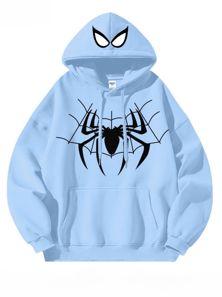 Style Américain Style Rétro Spiderman Dessin Animé Anime Périphérique Sweat à Capuche pour Homme au Printemps et en Automne Sweat à Capuche pour Parent Adulte