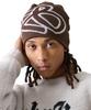 Knitted Beanie Hat for Men and Brand Brown [FUBU] Women, Logo, Fam-52900,