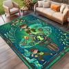 Ben 10 Cartoon Print Rug, Washable Floor Carpet, For Entryway Dorm Laundry Room Office Study, Home Decor Birthday Christmas Gift