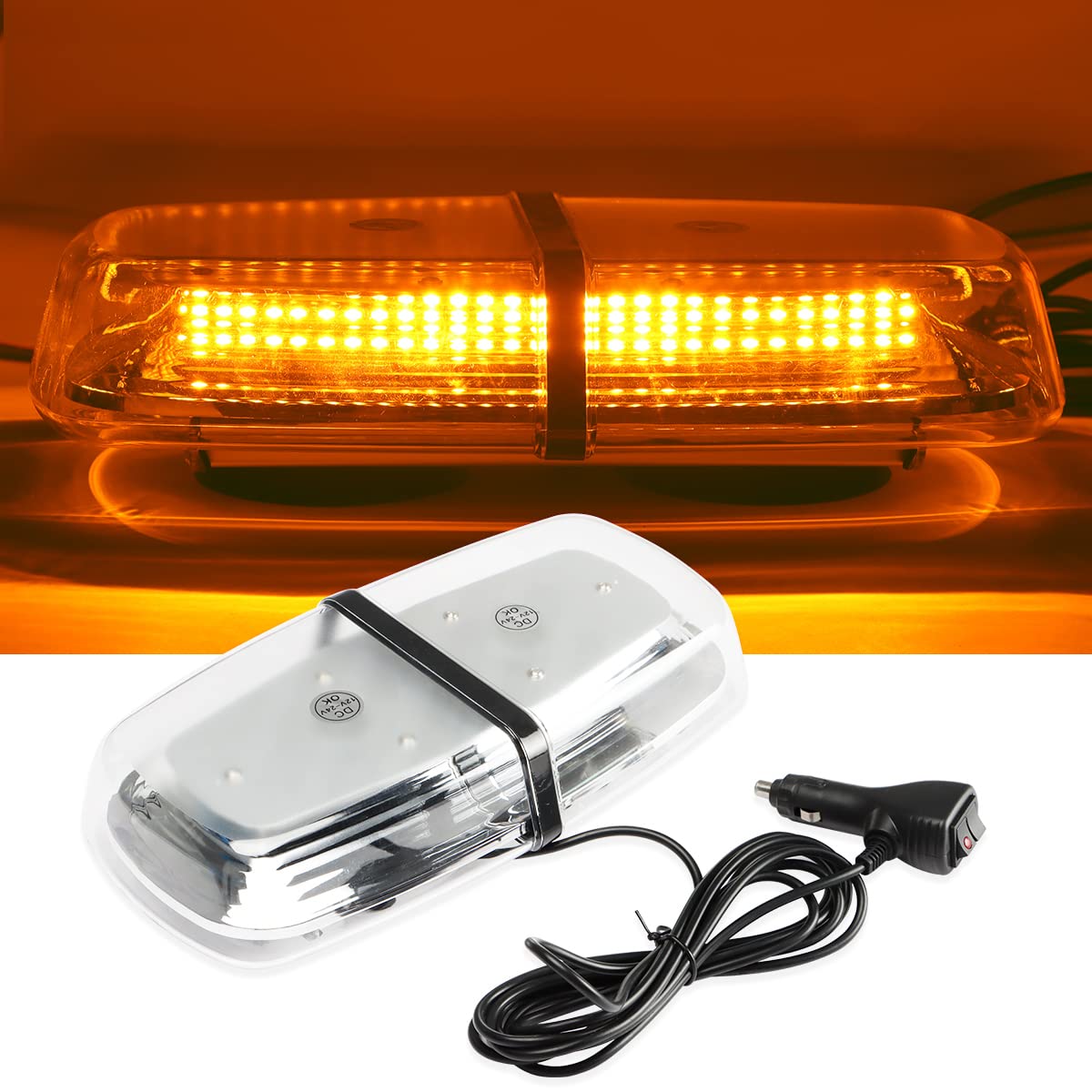 

Marchfa Rotating 72 High Reflective Mirror Multiple Yellow Light Light, LEDs, Brightness, SMD5730, Body, Lights, Waterproof, Flashlight, 12V/24V,