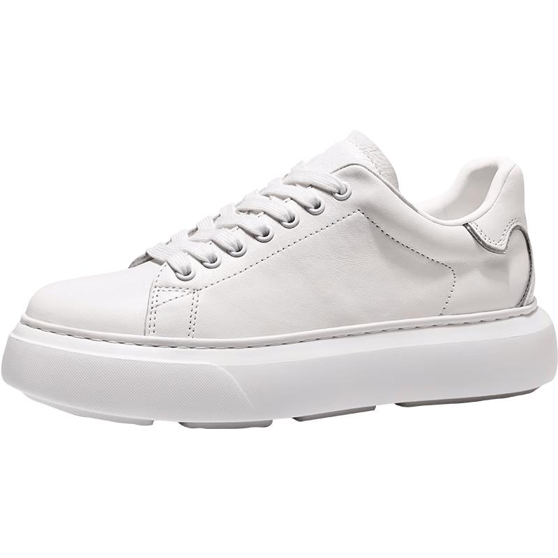 CHERY KALLY Women s Leather Classic Casual Sneakers 38 белый серебристый