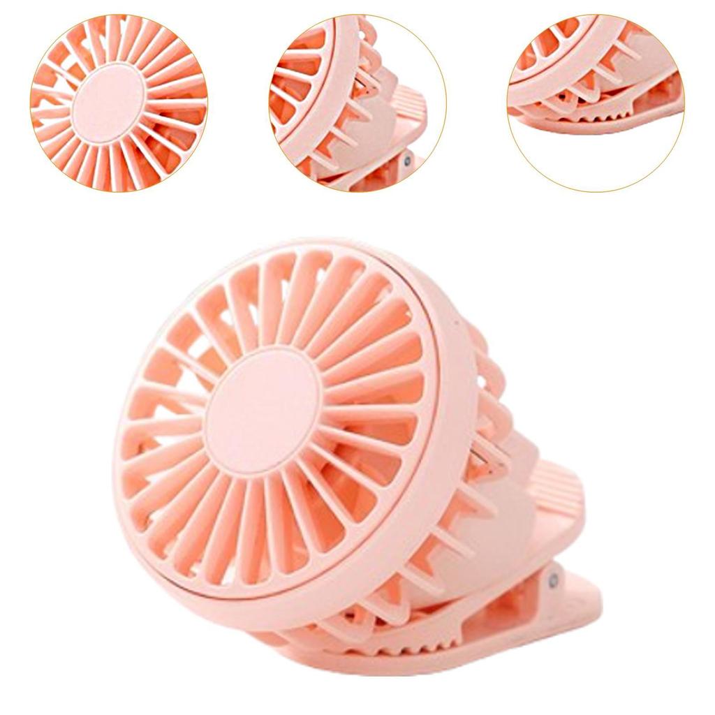 Clip on Fan Lightweight USB Three Speed Wind Speed Personal Fan Hands Free for Fishing Hiking Barbecue Travel Outdoor Activities