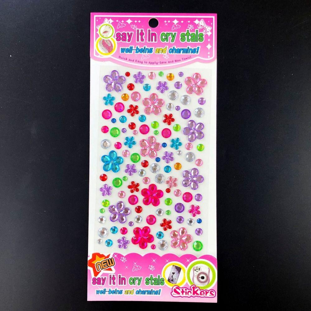 

DIY Mobile Phone DIY Acrylic Gem Sticker Decoration Stickers Children Toy Gem Sticker Kids Girls B
