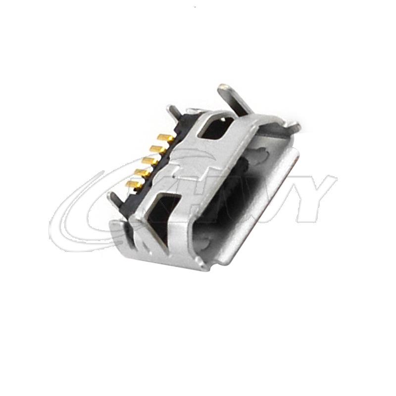 Flat Head 4-Leg Micro USB 4-Pin Plug