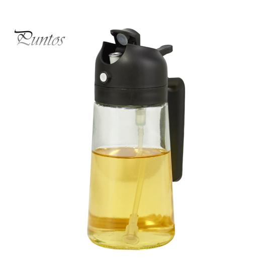 

Бутылка-распылитель для масла 2 в 1, стеклянный дозатор и распылитель для масла 500 мл, эффективный контроль масла, многофункциональный кухонный инструмент для приготовления оливкового масла, уксуса чёрный