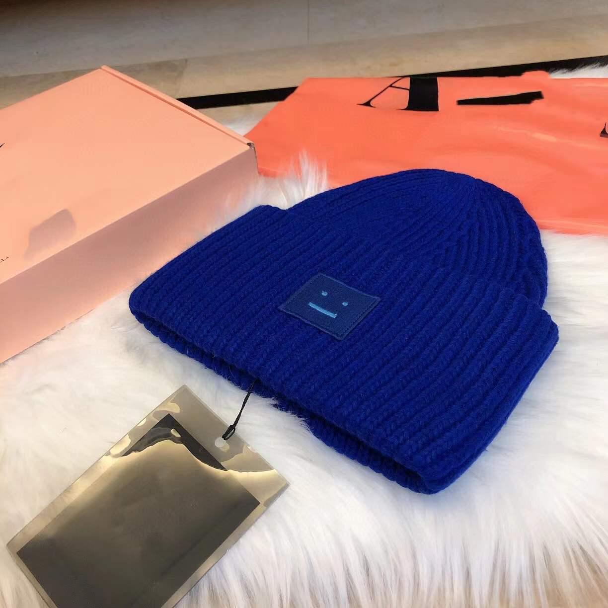 

High-Quality Nordic Wool Beanie & Smiley Face Hat Sticker - Korean Style Couple Edition.
