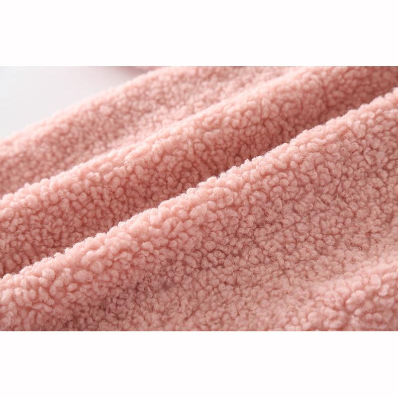 Plush Girls Coat Autumn Winter Lambswool Kids Jacket Fashion Princess Christmas Outerwear Children Clothing