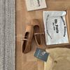 2025 New Evening Wind French Square Head Mary Jane Single Shoes Women's Shallow Mouth Grandma Shoes One Word with Suede Small Leather Shoes