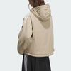adidas Originale Leinen W Jacke Pa Einfache Warme Lockere Baumwolljacke Damen Jacke Khaki-Braun KA5314