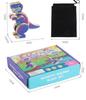 DIY Magnetic Wooden Dinosaur 3D Puzzle Blocks - Educational Toy for Children