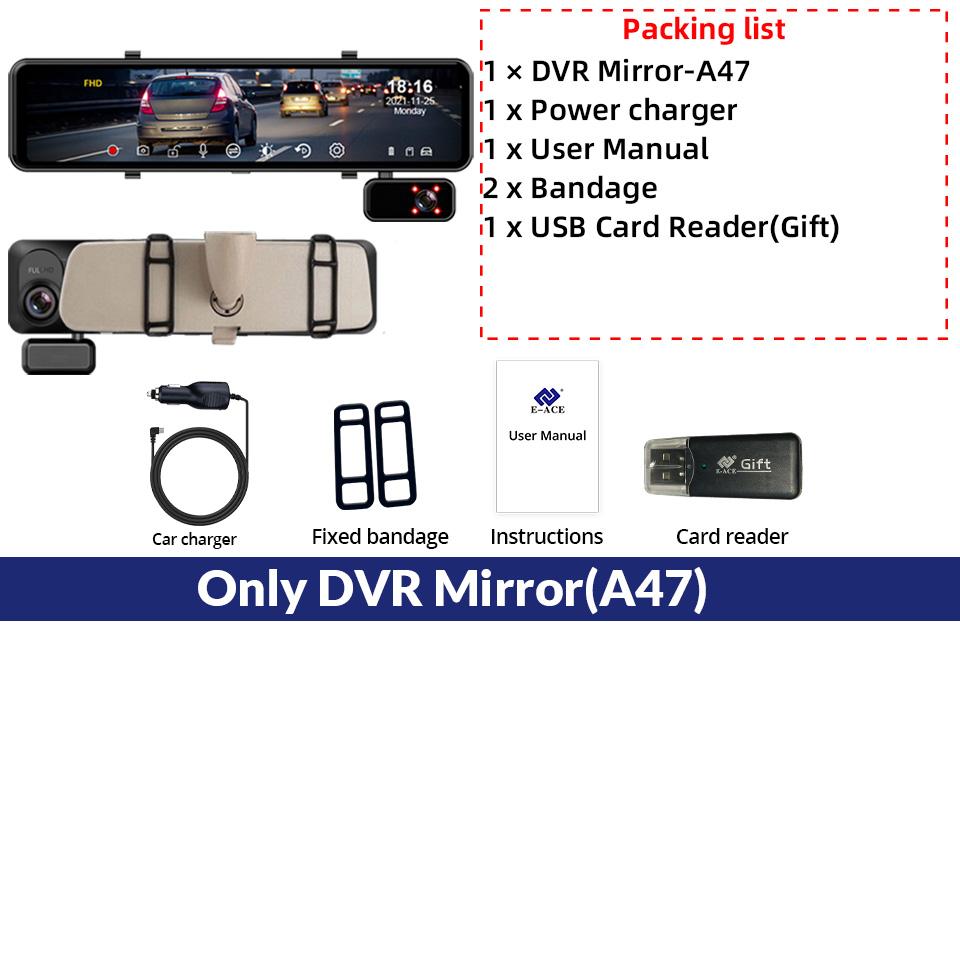 

Видеорегистратор 11,26 дюйма, 3 объектива для камеры, автомобильный видеорегистратор Full HD 1080P, видеорегистратор ночного видения, видеорегистратор с поддержкой задней камеры, рекордер No TF Card