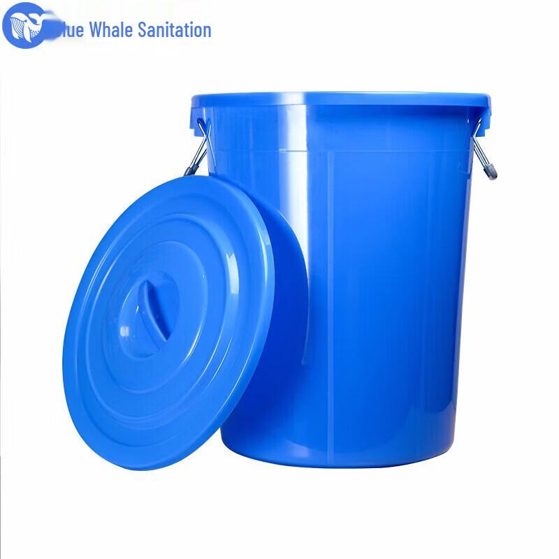 Round Plastic 160L Waste Bin with Lid