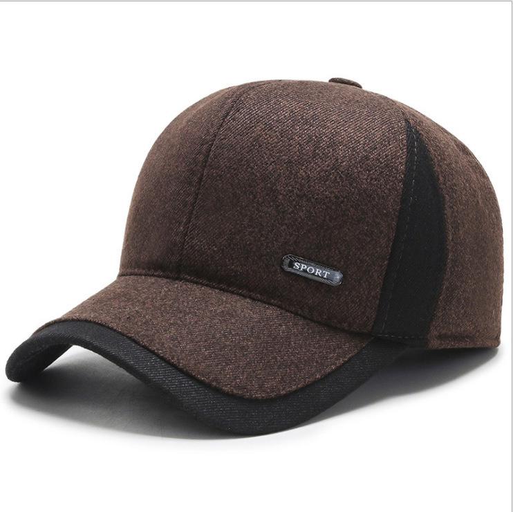 Thickened Winter Baseball Cap with Ear Protection for Middle-Aged and Elderly Men
