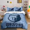 Faccia d'orso, Memphis Grizzlies. Set lenzuola Set copripiumino Copripiumini Federe(1*Copripiumino 2*Federe senza imbottitura piumone)