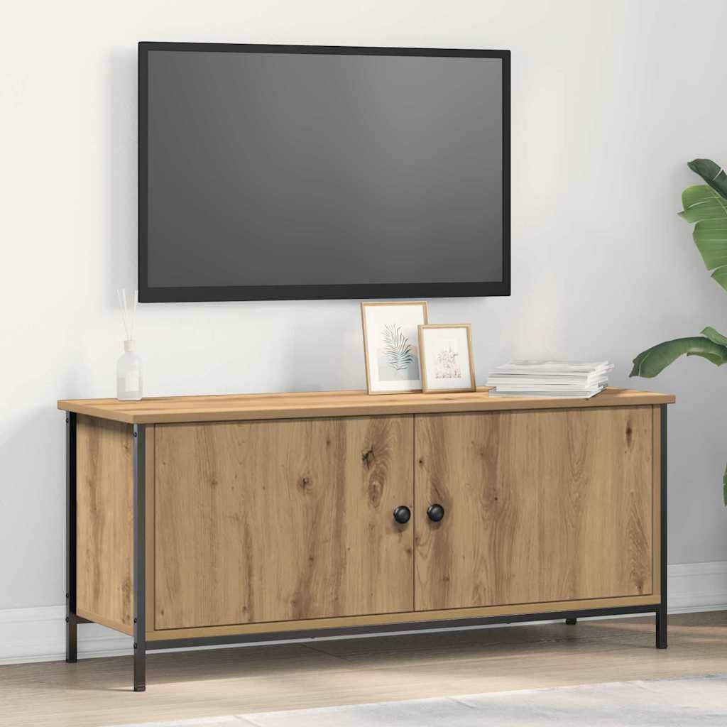 TV Cabinet in Artisan Oak Finish 100 x 35 x 45 cm Particleboard