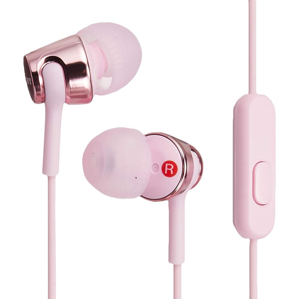 Sony MDR-EX155AP Earphones: In-ear Type with Remote Control and Microphone, Light Pink (MDR-EX155AP P)