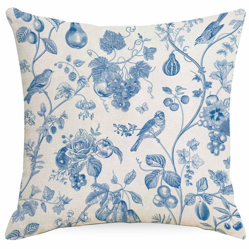 Vikama Classical Pattern Throw Cushion Cover For Sofa, Bedroom Car Seat Cushion Cover, Lumbar Support Nap Cushion