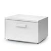 Ottostyle.jp Bread Case/Bread Box [White] Front and Top Doors Open/Close, Storage Box for Bread, Food, Coffee, Condiments, Toaster Rack, Steel, Adjust
