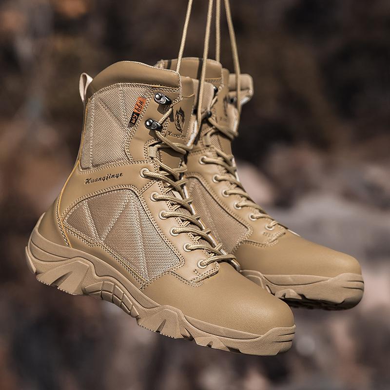 High Boots Desert Tactical Military Boots Steel Head Combat Military Boots Special Forces Mountaineering Boots
