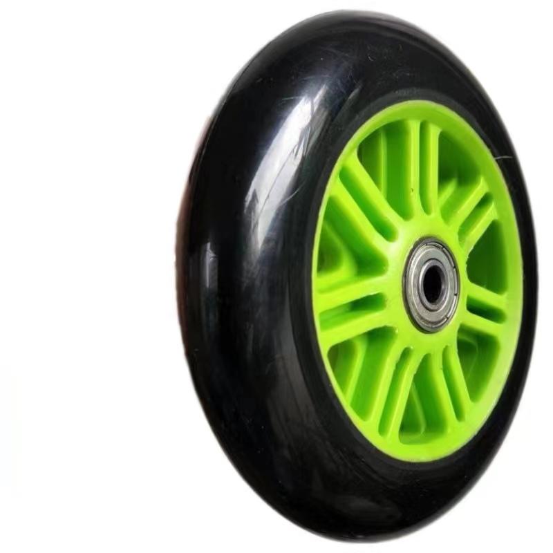 YSMLE Roller 125MM PU Wheels for Slalom Speed 3 Wheels Inline Skate or Scooter Freight Flatbed Truck Hand-cart