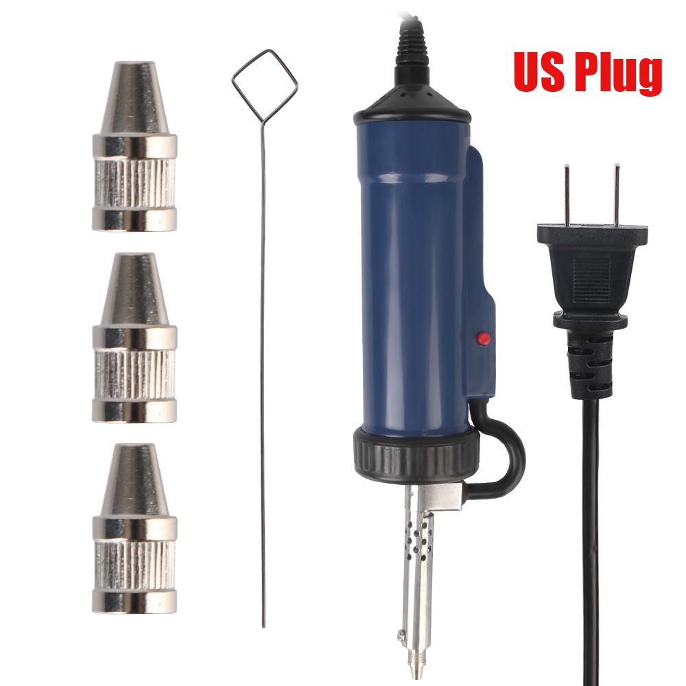 Tin Sucker Vacuum with 3 Suction Nozzle EU/US Plug Soldering Remove Pump Electric Solder ADT03 New Desoldering Machine