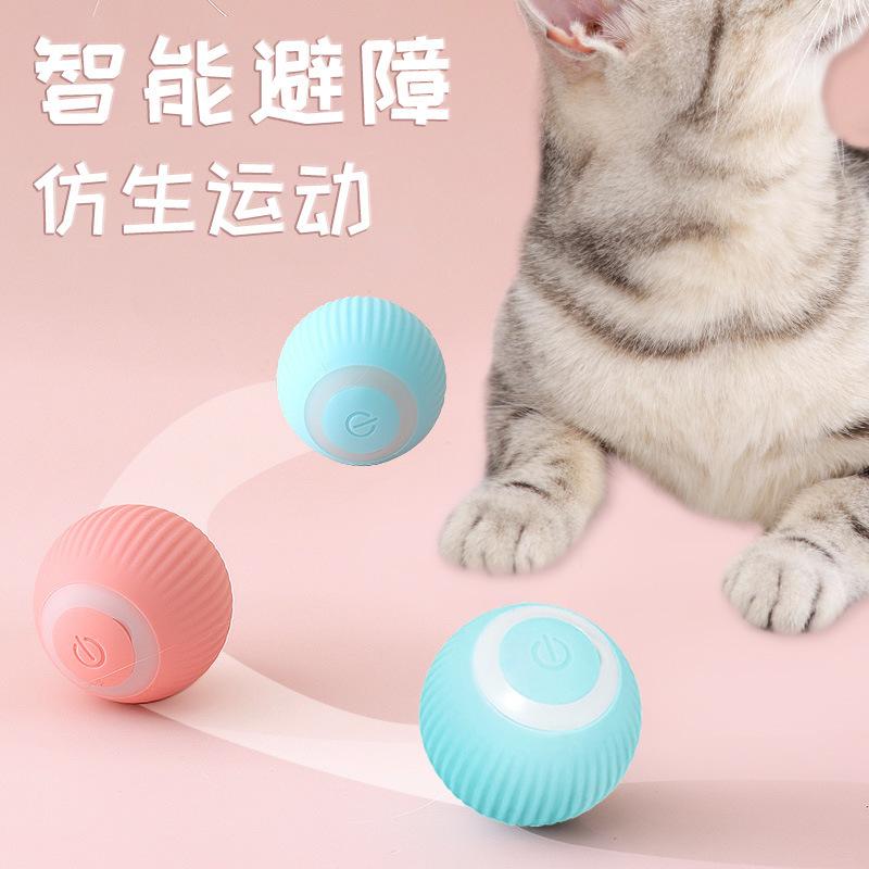 Electric Automatic Gravity Rolling Ball Interactive Pet Toy For Cat Self Play