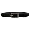 Leather Belt For Women Vintage Punk Style With Zinc Alloy Buckle For Casual Wear