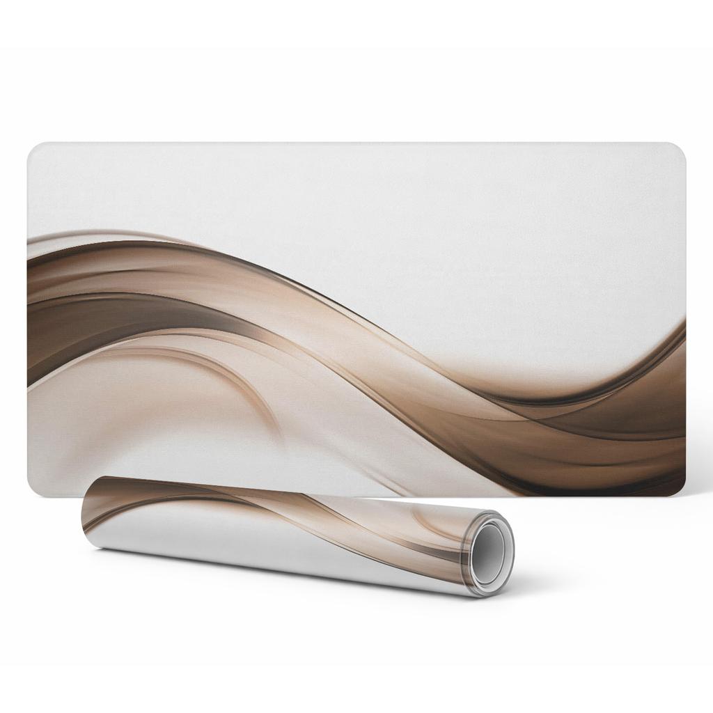 Gaming Mouse Pad with Abstract Wavy Lines Print for Desk 100x50 Cm