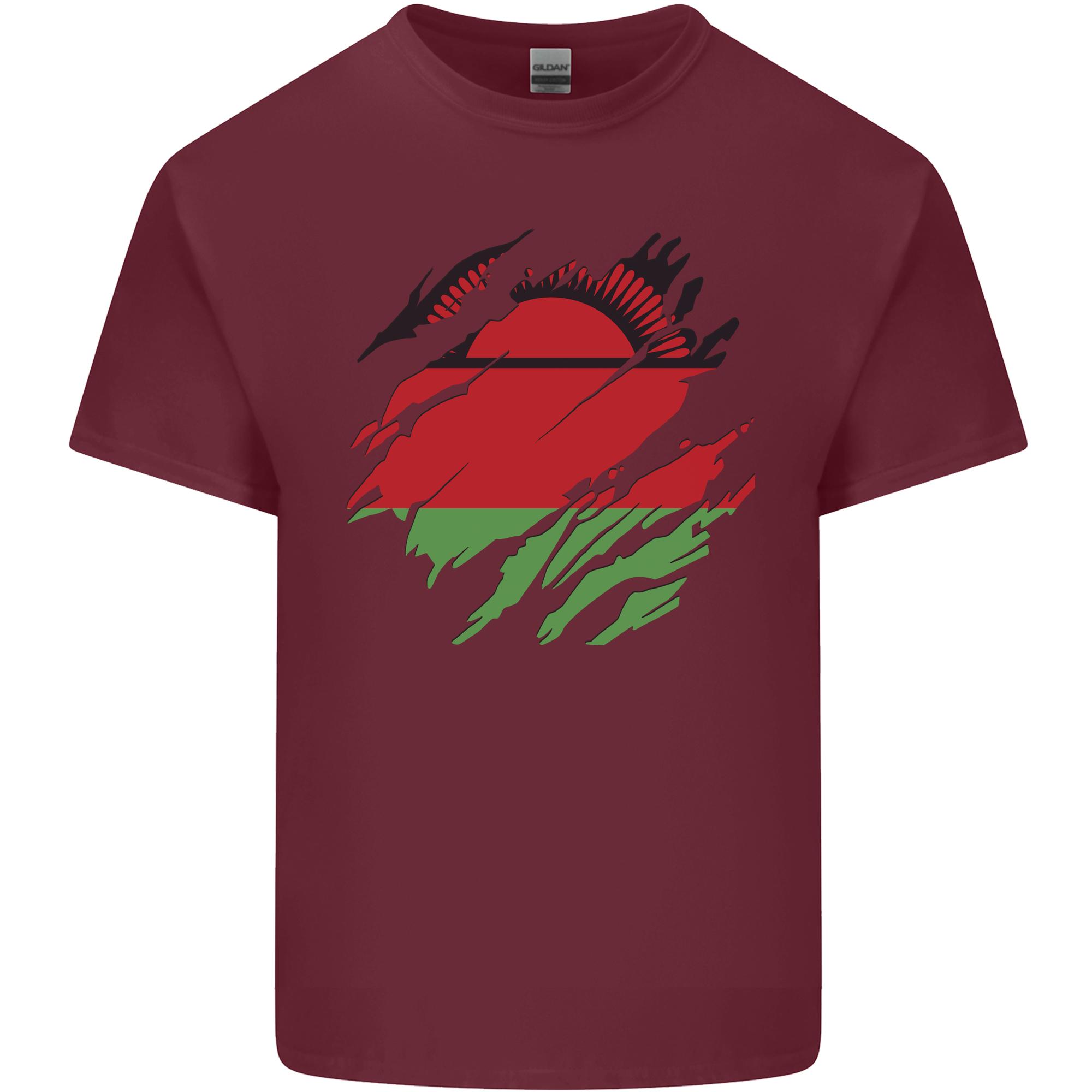 Torn Malawi Flag Malawian Day Football Unisexs Light Cotton TShirt S