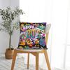 Retro 80s 90s Throw Pillow Cover Polyester Cushions for Sofa Graffiti Music 4545cm Pillowcase
