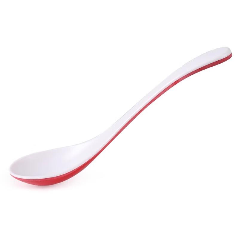 Melamine Two-Tone Long-Handled Soup Spoons