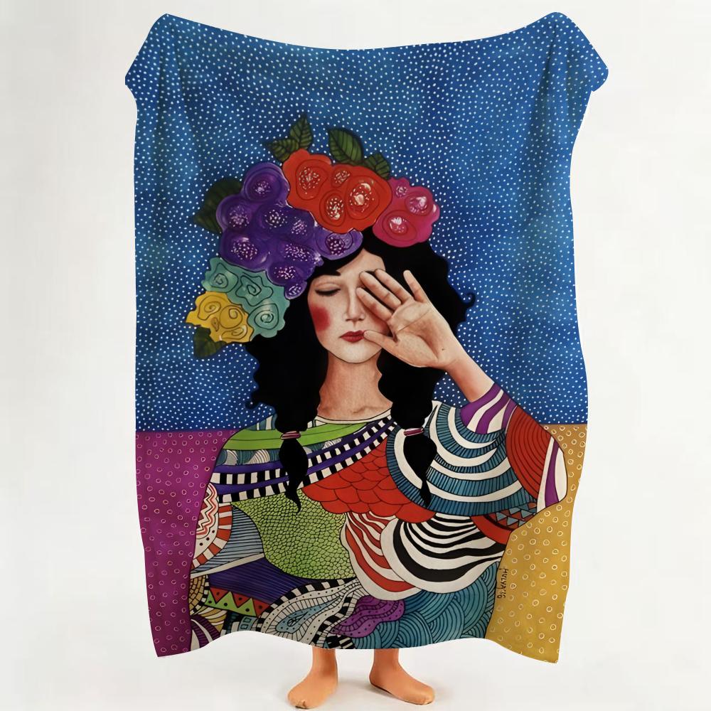 

Artist H Hulya O Ozdemir a art Throw Flannel Throw Blanket Suitable for Sofa Living Room Bedroom 75cmx90cm