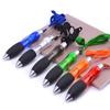 5Pcs Squeezable Round Pens Ballpoint Pen with Ropes Red Blue Black Green Orange