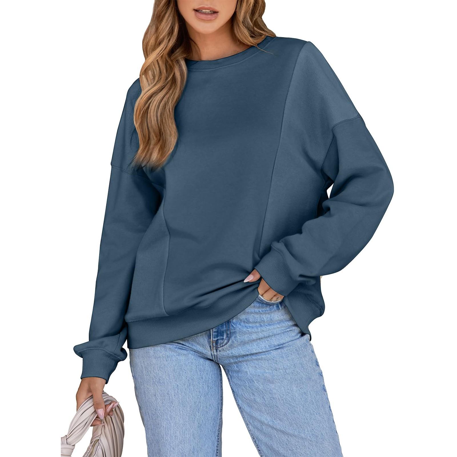 

Женские толстовки большого размера, флисовые толстовки, свитера с длинными рукавами, пуловер, осенняя одежда L чёрный