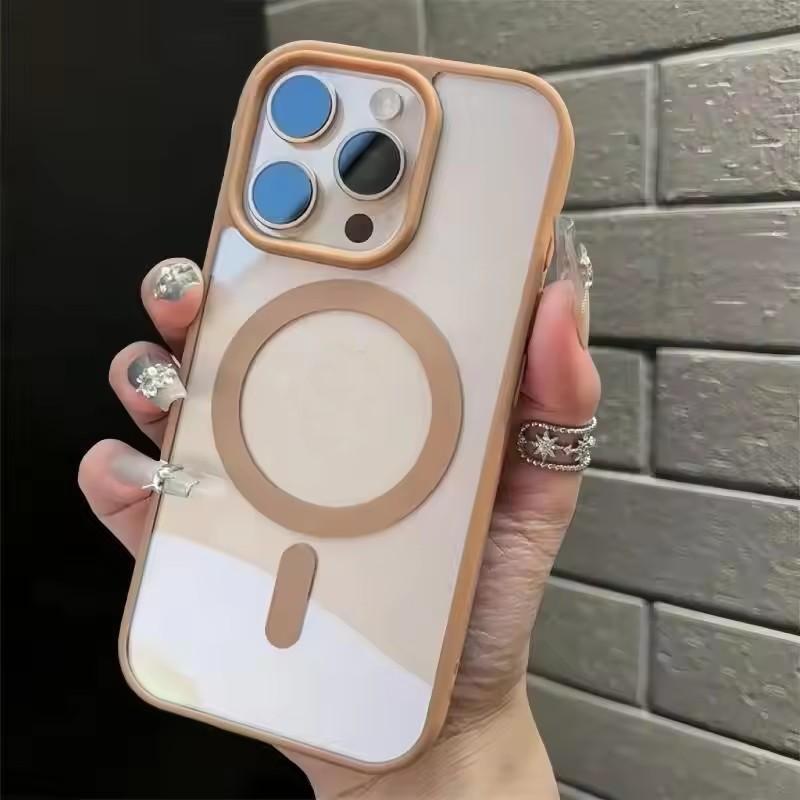 New Black Transparent Magsafe Magnetic Case For iPhone 17 16 15 14 13 12 11 Pro Max  Plus Mini Wireless Charging Acrylic Hard Protect Cover