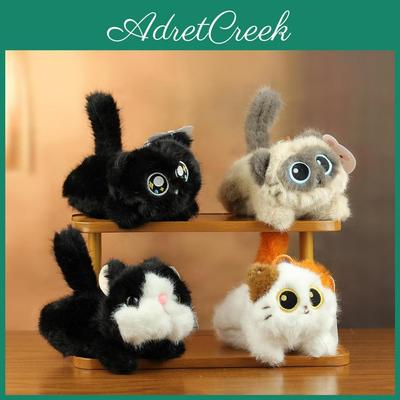 Adorable Cat Plush Doll Carabiner Toy With Polyester Fiber Material For Kids And Teens