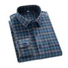 Men's Pure Cotton Brushed Plaid Long-Sleeve Shirt