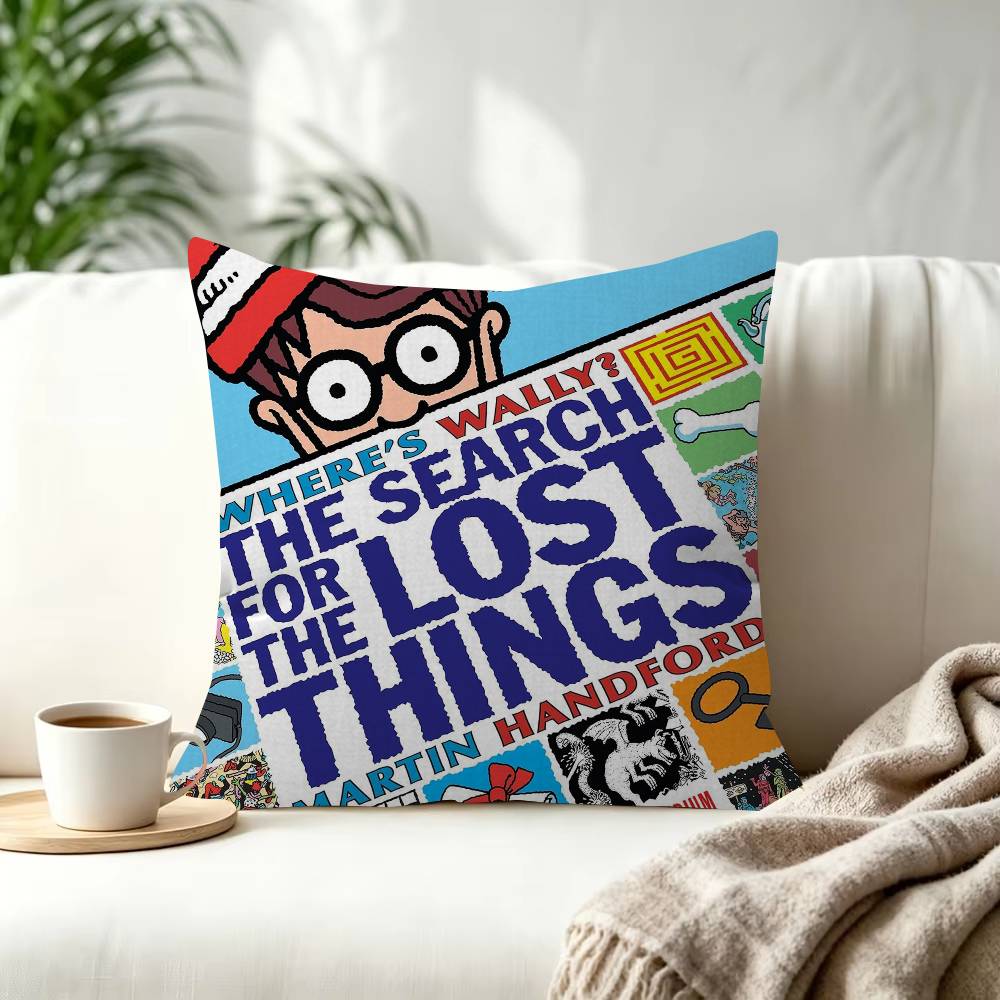 Game Wheres WWallyS Waldo World Various Decorative Room Aesthetics Pillow Case Home Decor Bedroom Sofa Bed Pillow Cover x