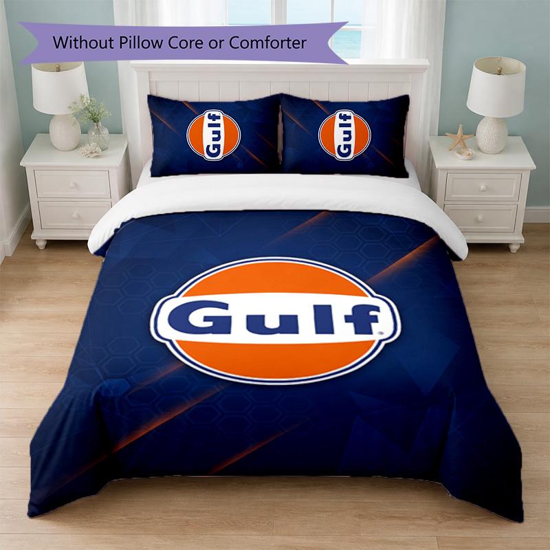 Gulf Print 3Pcs Bedding Set Duvet Cover With Two Pillowcases Soft Bed Linen For Household Bedroom