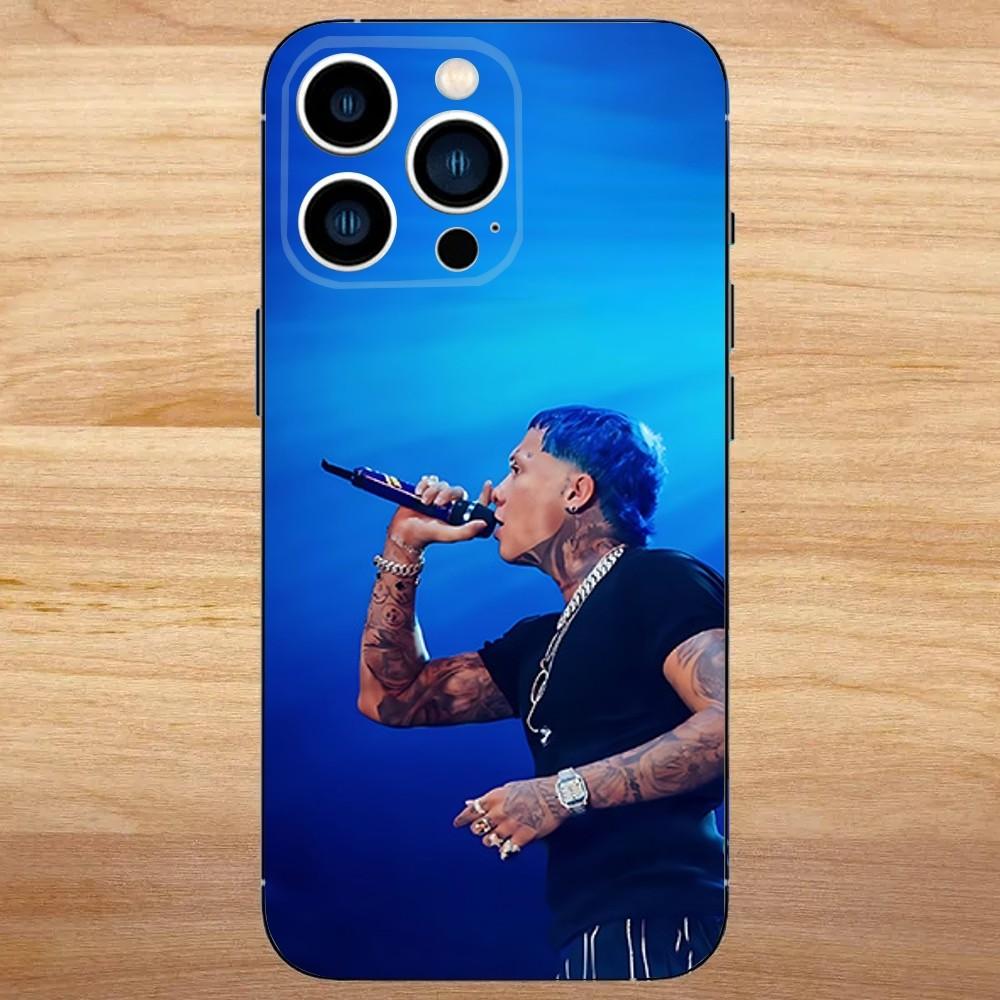 Blessd Cantante Rapper Phone Case For iPhone 16,15,14,13,12,11,Mini,Pro,SE,MAX White Matte Shockproof Cover