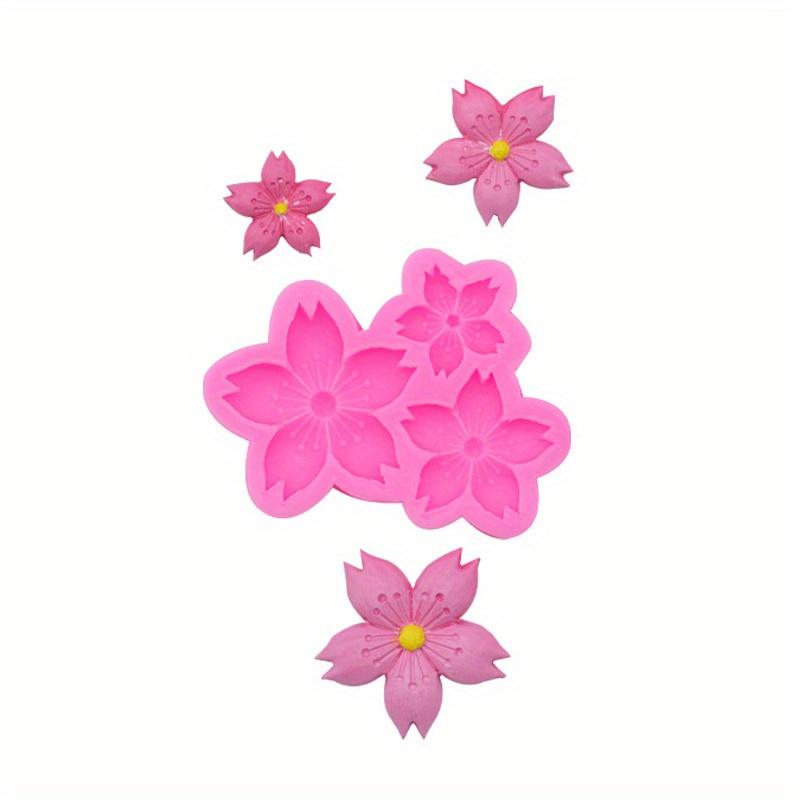 3pcs Flower-Shaped Silicone Molds for Baking And Crafting - Includes Cherry Blossom, Plum Blossom, And Sunflower Designs