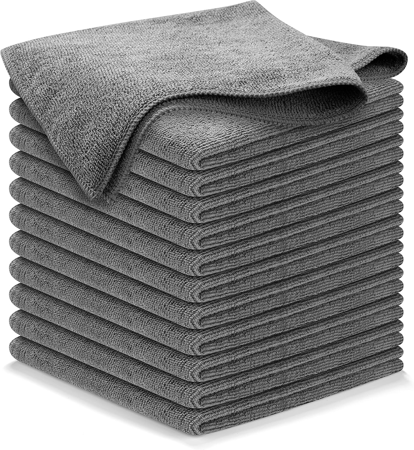 

1/12PCS Gray Bamboo Charcoal Thickened Super Absorbent Dishcloth Anti-grease Kitchen Wiping Rags Microfiber Cleaning Cloths 1pc светло-серый