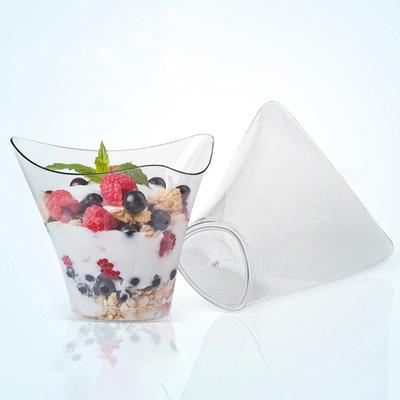 10Pcs 100Ml Einweg Klar Kunststoff Dessert Tassen Trifle Gelee Mousse Tassen