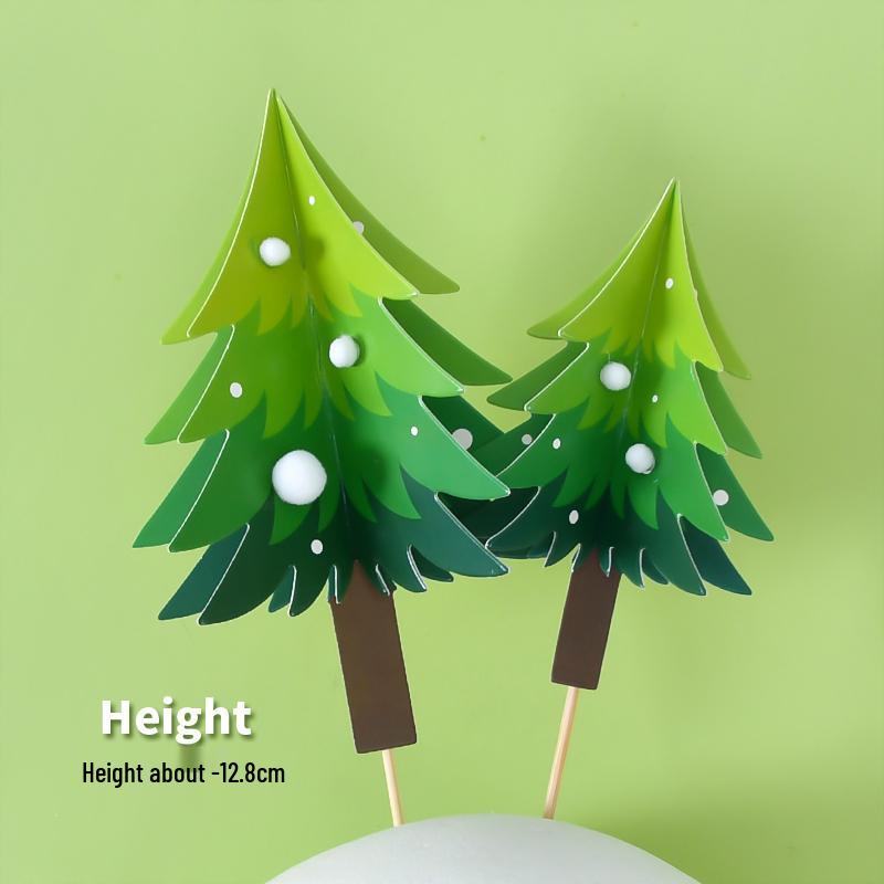 Forest Leaves Cake Topper: Apple & Coconut Tree Decor with Free Shipping