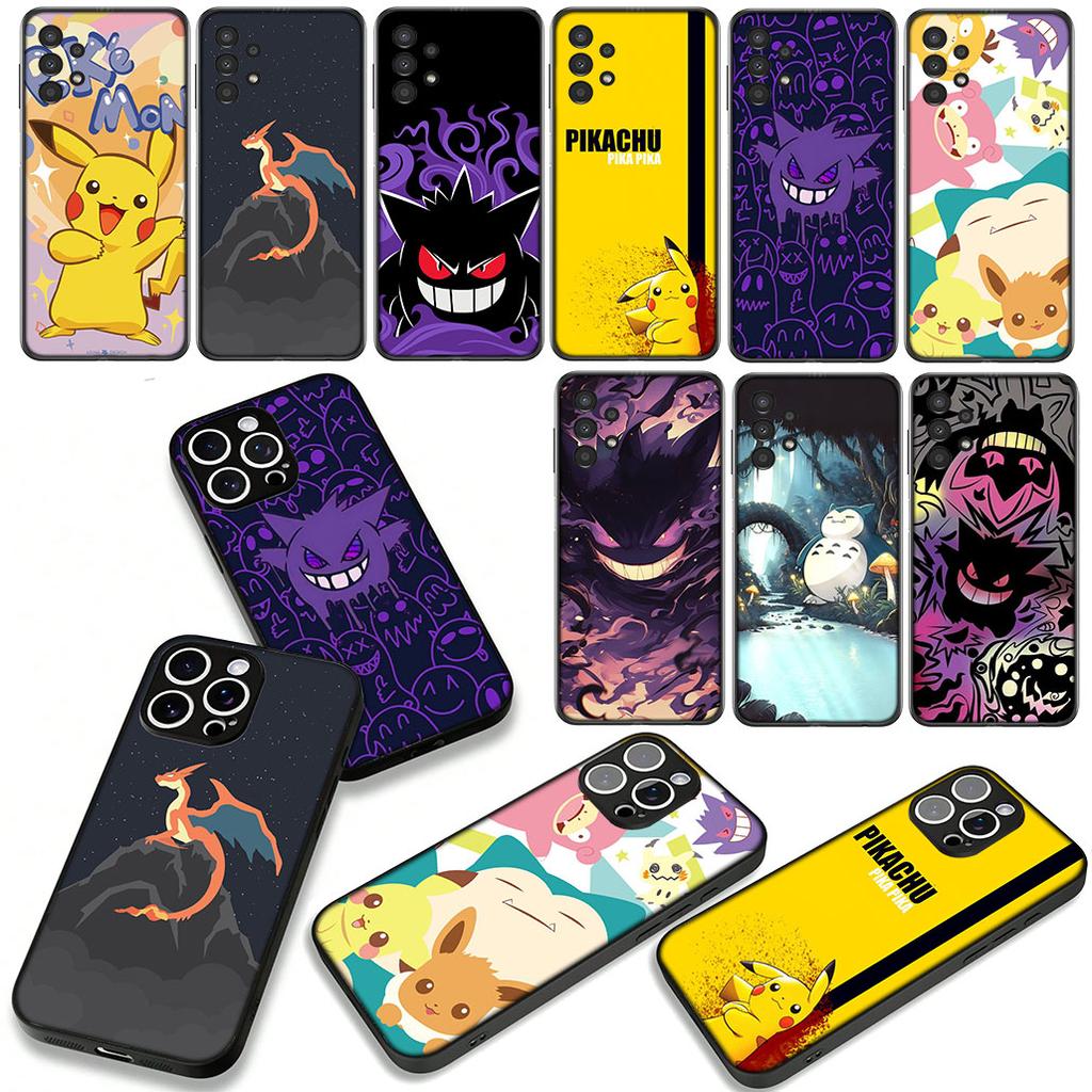 P-Pokemons GO Gengar P-Pikachus Case for Samsung Galaxy A07 A13 A12 A14 A23 A42 A50 A51 A52 A53 A70 A71 A72 A04 Note 20 9 8 10