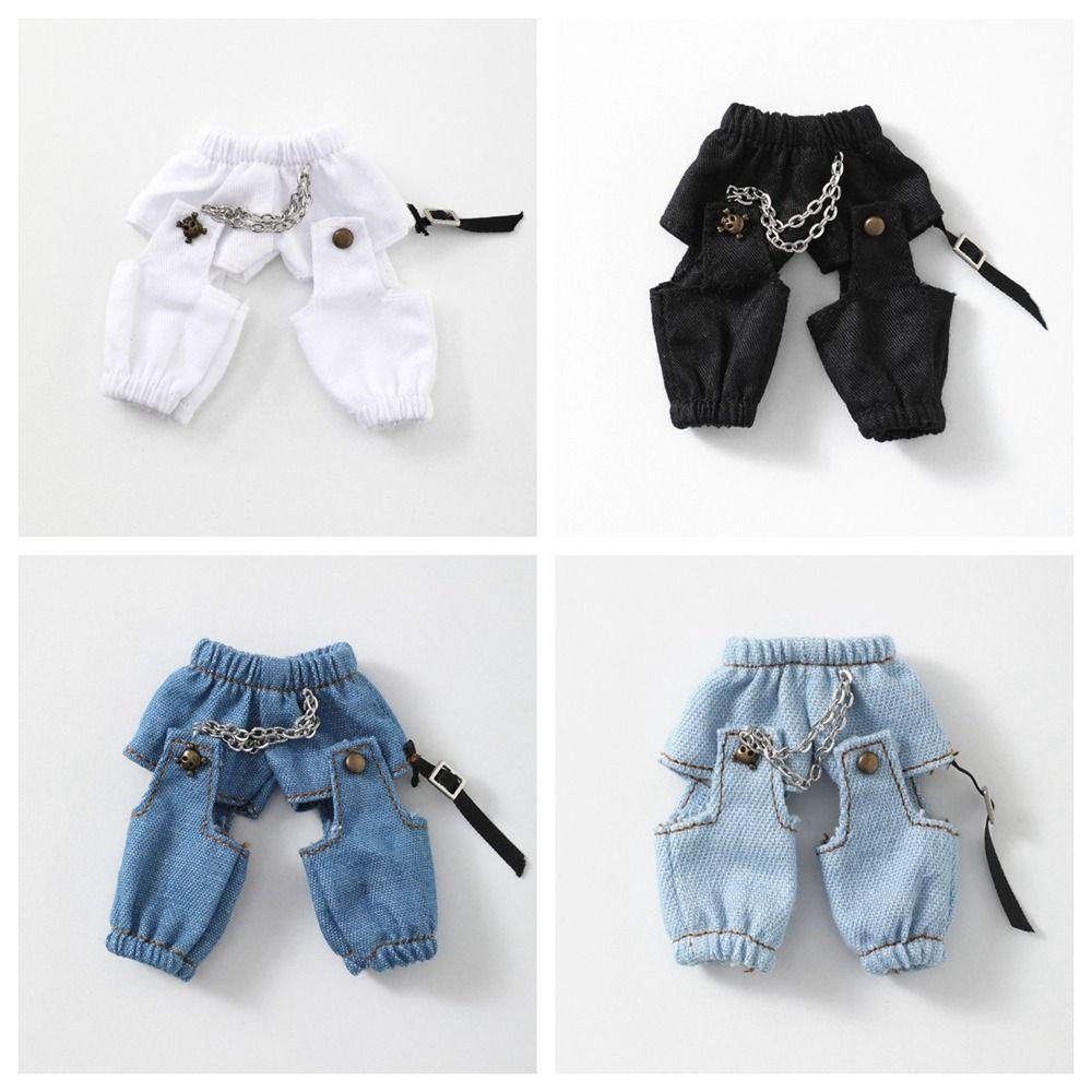 

Модные джинсовые длинные брюки, повседневная одежда, аксессуары для кукол, 1/11 куклы OB11/1/12, мини-кукла BJD